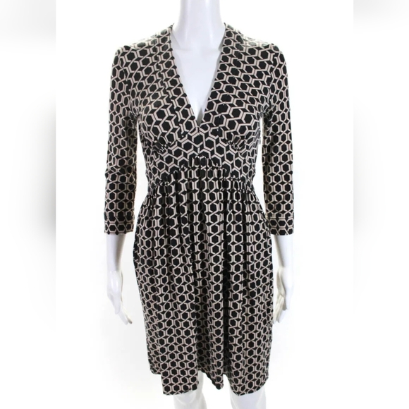 Milly Brown & Black Printed Dress, S, EUC - Picture 1 of 5
